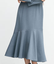 ドッキングイートンカラーのマーメイドロングワンピースsdp0335 チャコール