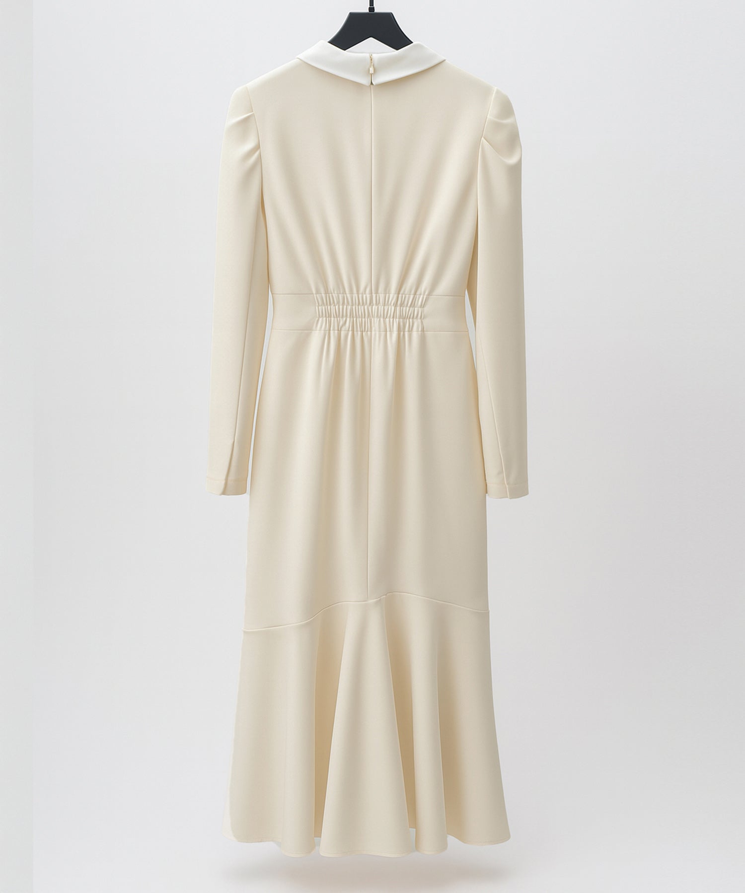 ドッキングイートンカラーのマーメイドロングワンピースsdp0335 アイボリー