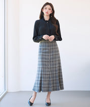 ギャザーたっぷりのフェミニンなバルカンブラウスsdp0338 ブラック