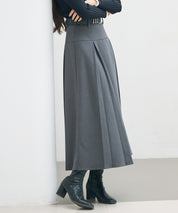 ヨークスカートとベルトの2点セットsdp0341 チャコール