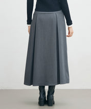 ヨークスカートとベルトの2点セットsdp0341 チャコール