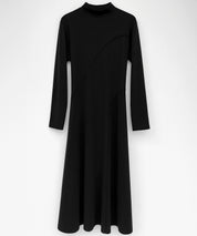 ボトルネックネックロングワンピースsdp0342 ブラック