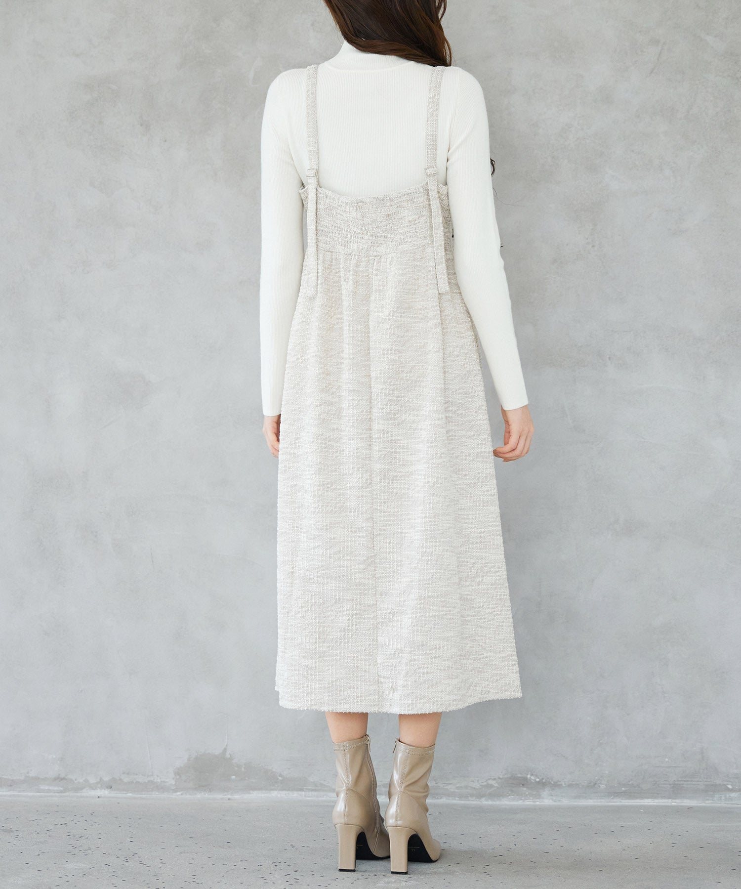 デジタル柄スイッチングキャミワンピースsdp0345 ベージュ