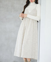 デジタル柄スイッチングキャミワンピースsdp0345 ベージュ