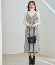 デジタル柄スイッチングキャミワンピースsdp0345 ブラック