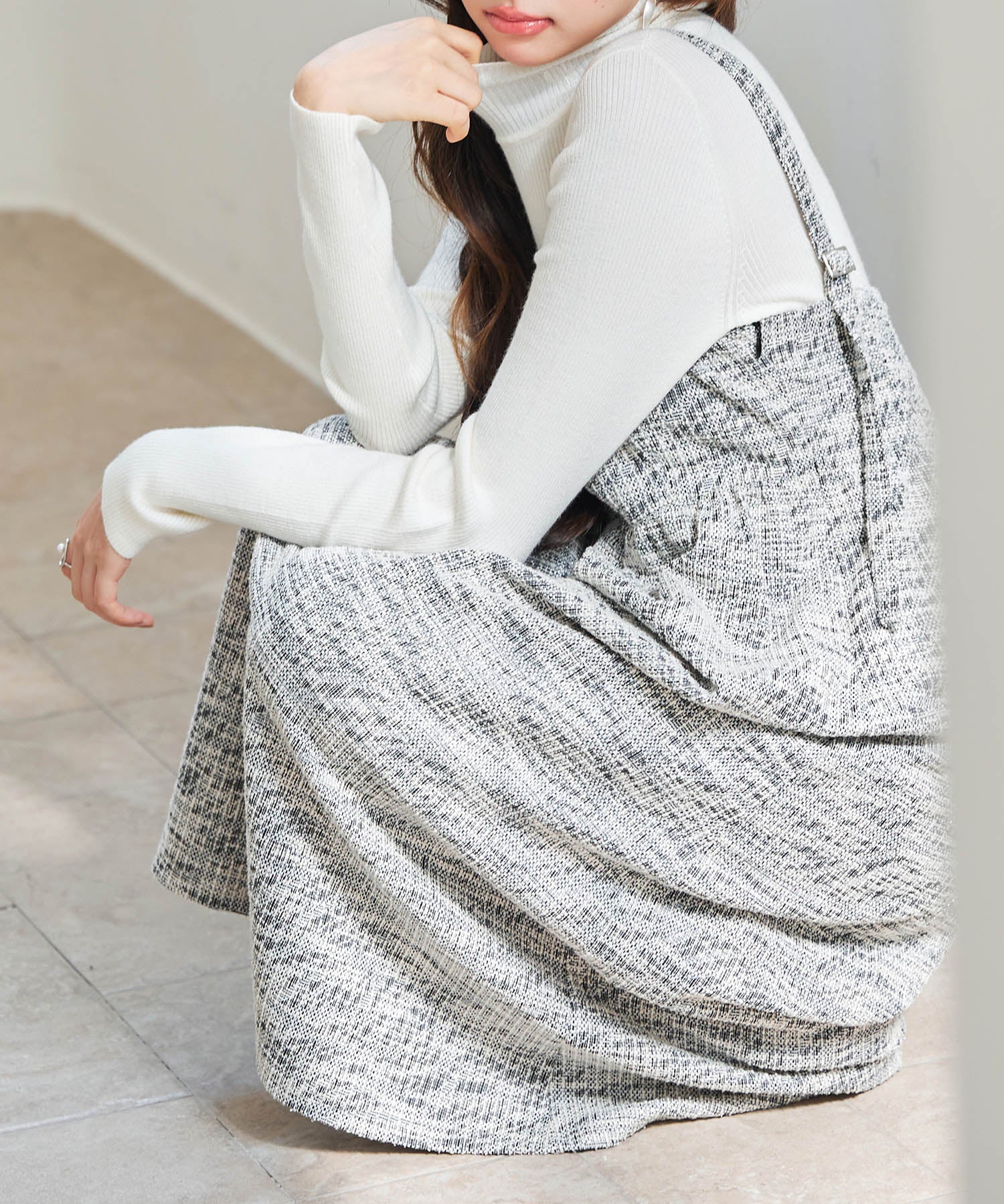 デジタル柄スイッチングキャミワンピースsdp0345 ブラック