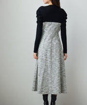 配色切り替えリブロングワンピースsdp0346 ブラック