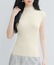 プチハイネックフレンチスリーブニットsdp8004-103-38