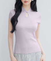 デコルテ涙開きフレンチスリーブニットsdp8005-103-100