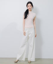 デコルテ涙開きフレンチスリーブニットsdp8005 ピンク