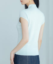 デコルテ涙開きフレンチスリーブニットsdp8005 ブルー