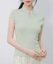 デコルテ涙開きフレンチスリーブニットsdp8005-103-35