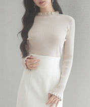 ケープカラーボレロとニット2点セットsdp8006 ベージュ