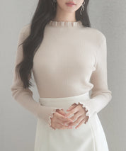 ケープカラーボレロとニット2点セットsdp8006 ベージュ