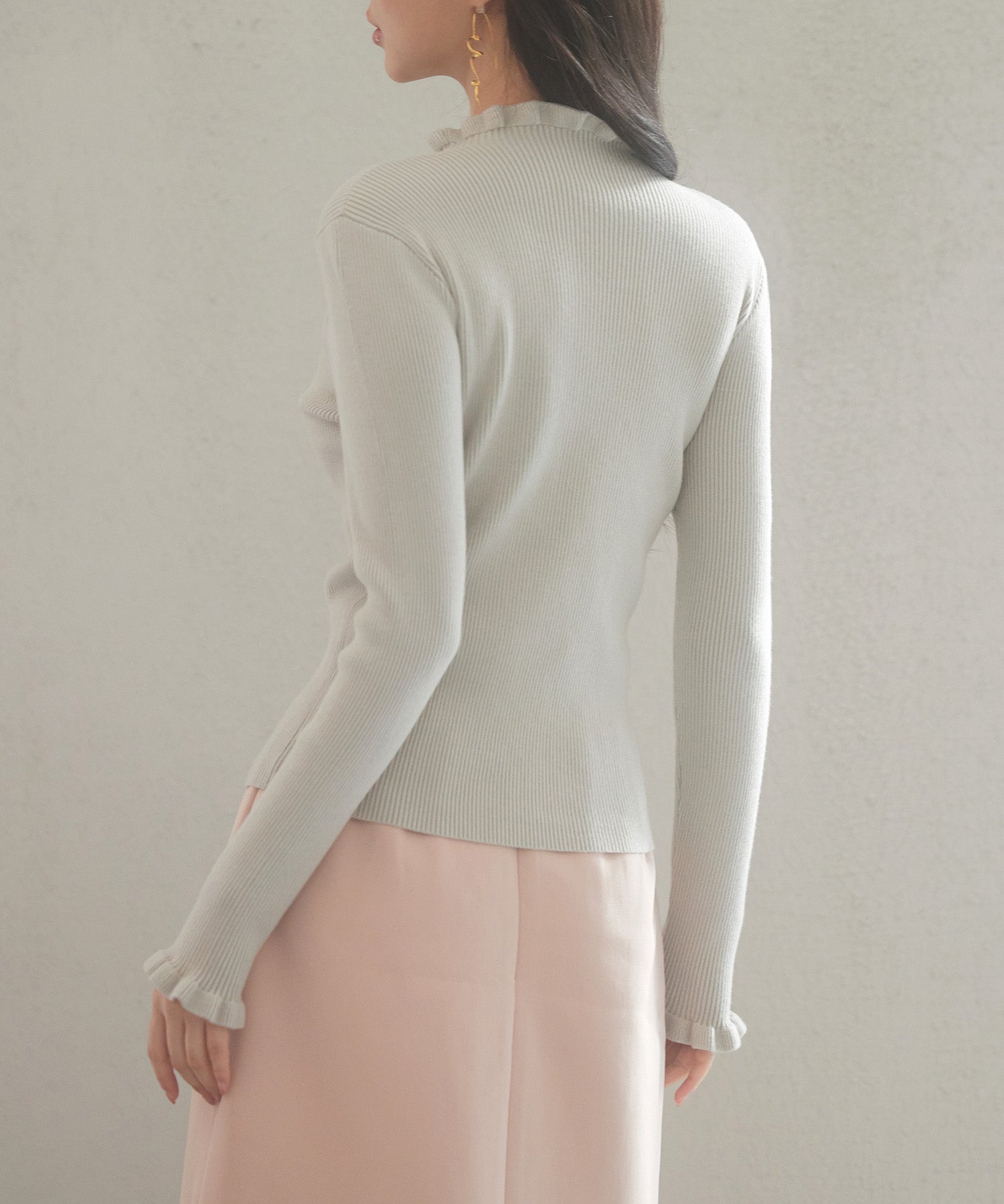 ケープカラーボレロとニット2点セットsdp8006 グレー