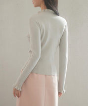 ケープカラーボレロとニット2点セットsdp8006 グレー