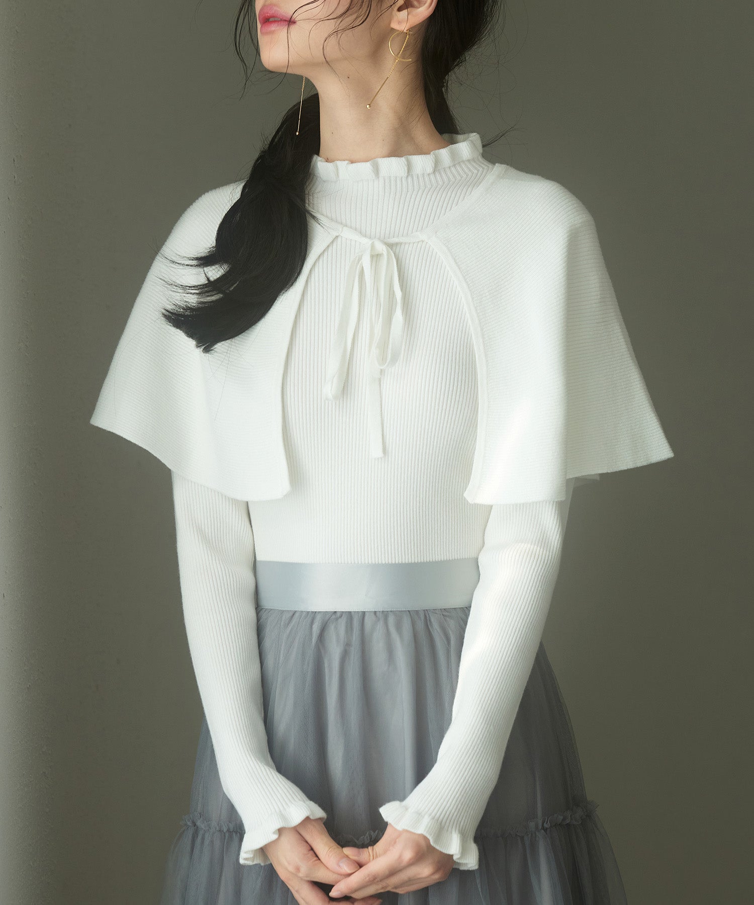 ケープカラーボレロとニット2点セットsdp8006-103-38