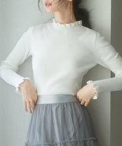 ケープカラーボレロとニット2点セットsdp8006 アイボリー