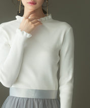 ケープカラーボレロとニット2点セットsdp8006 アイボリー