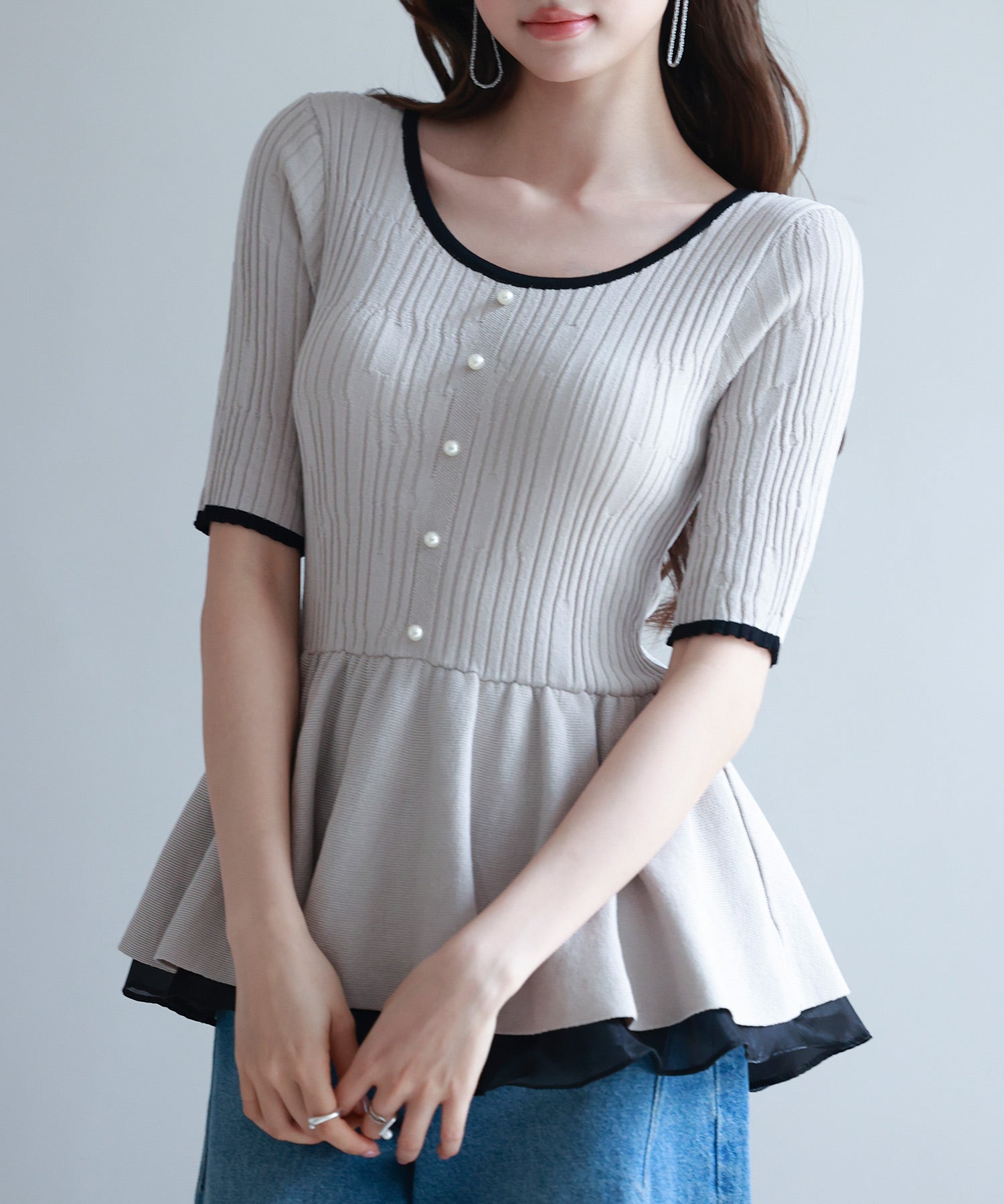 異素材レイヤードニットプルオーバーsdp8008b-103-14