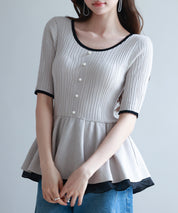 異素材レイヤードニットプルオーバーsdp8008b-103-14