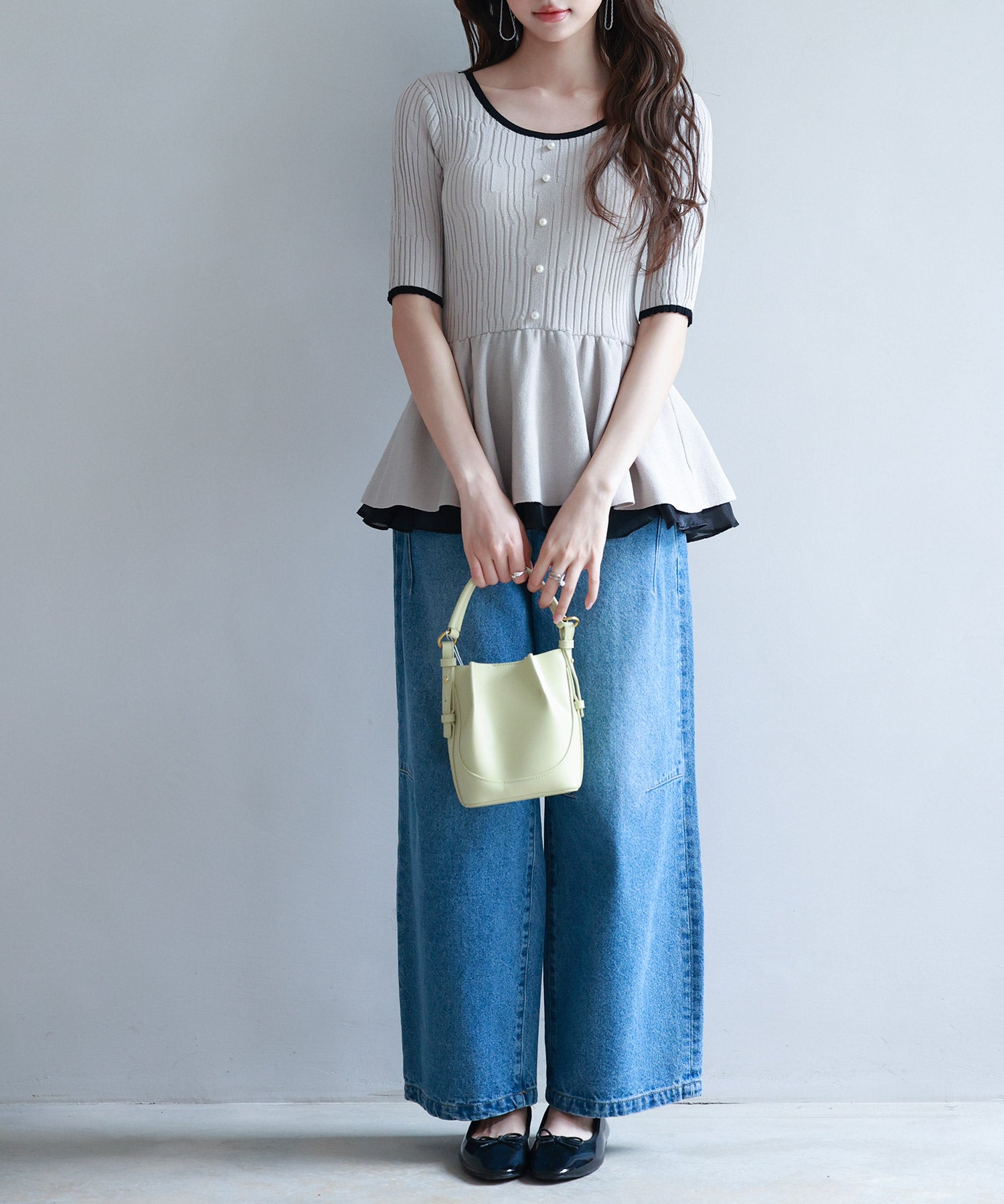 異素材レイヤードニットプルオーバーsdp8008b ベージュ