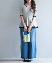 異素材レイヤードニットプルオーバーsdp8008b ベージュ