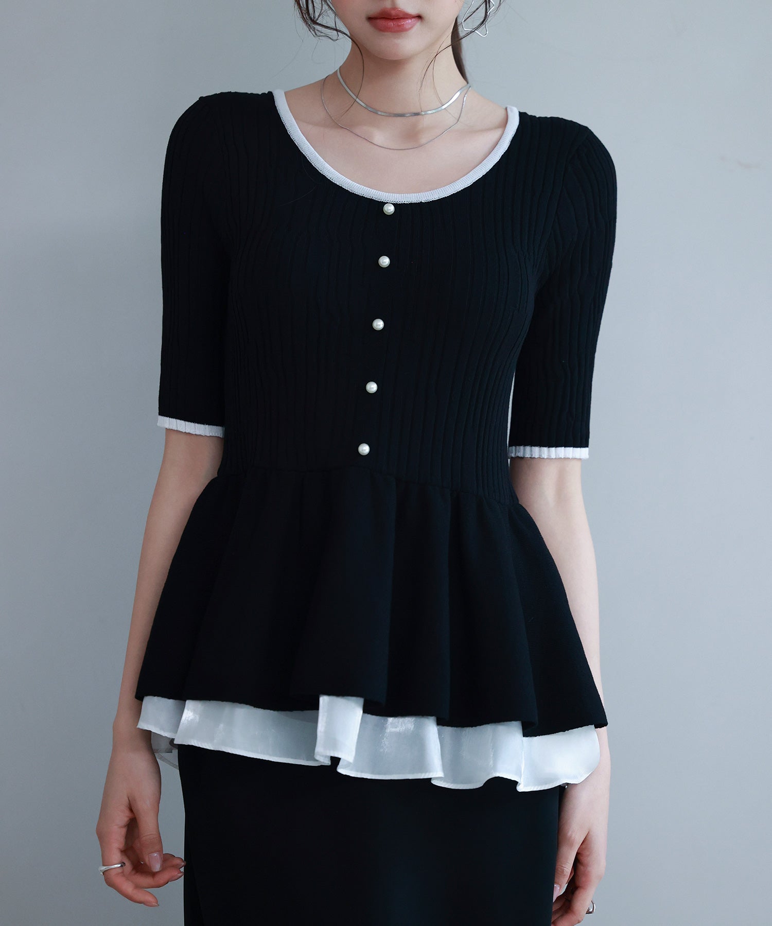 異素材レイヤードニットプルオーバーsdp8008b-103-8