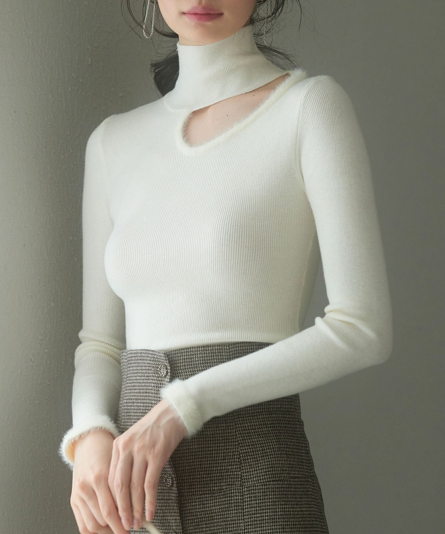 フロントオープンハイネックニットプルオーバーsdp8014-103-38