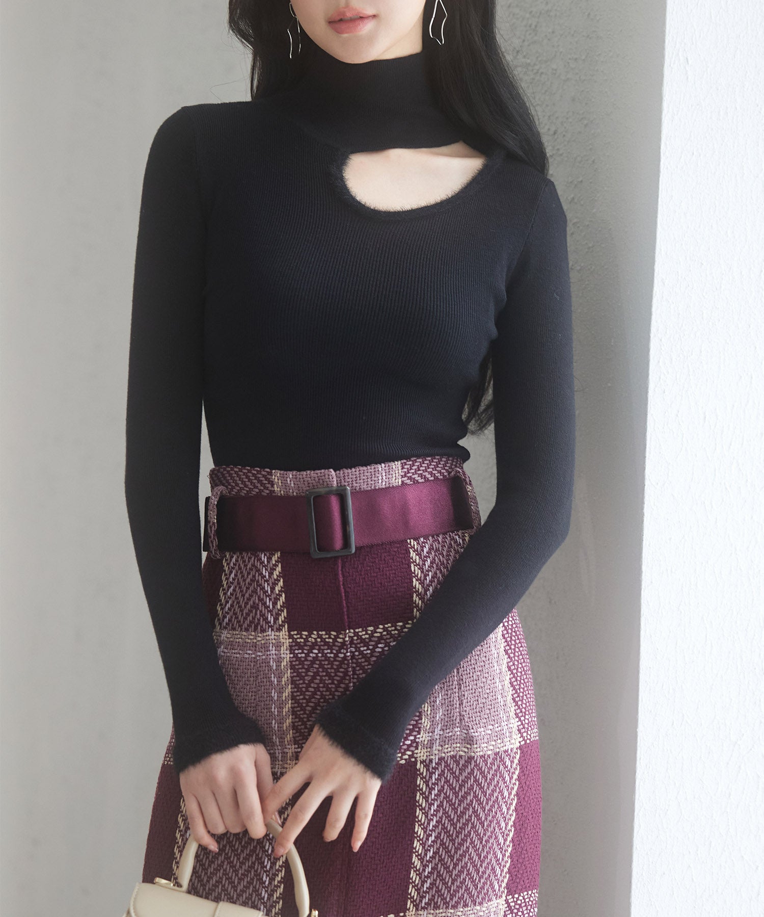 フロントオープンハイネックニットプルオーバーsdp8014-103-8