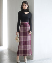 フロントオープンハイネックニットプルオーバーsdp8014 ブラック