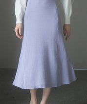 レース襟バイカラーニットワンピースsdp8017 ラベンダー