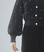 2wayボリュームスリーブショート丈ニットsdp8019 ブラック