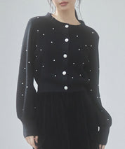 2wayボリュームスリーブショート丈ニットsdp8019 ブラック