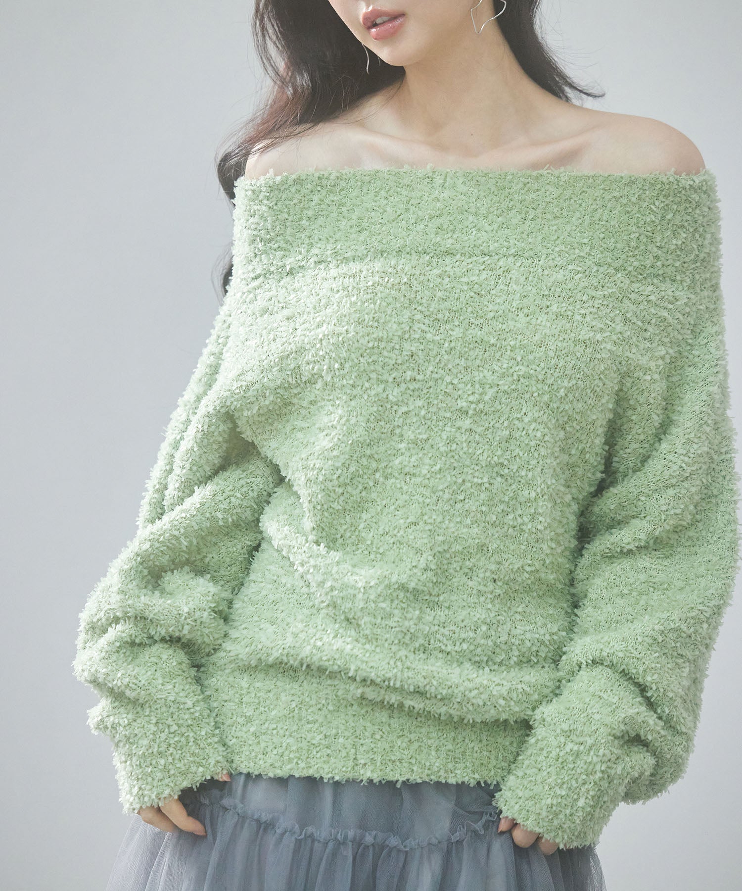 2wayネックチュールテープニットプルオーバーsdp8021-103-35