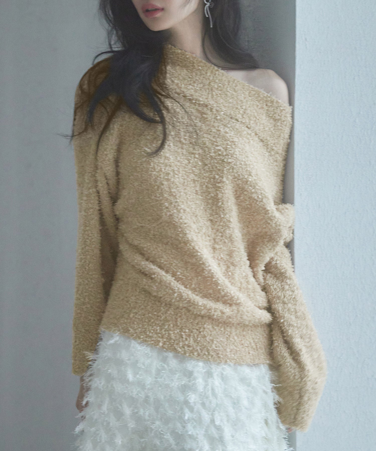 2wayネックチュールテープニットプルオーバーsdp8021-103-45