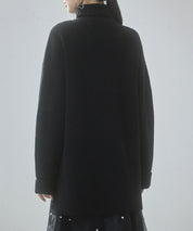 体型カバーハイネックニットプルオーバーsdp8026 ブラック