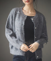 トレンドリボンドロップショルダーニットsdp8028 グレー