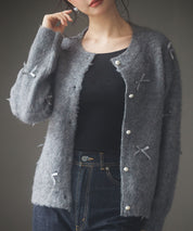 トレンドリボンドロップショルダーニットsdp8028 グレー