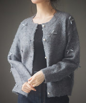 トレンドリボンドロップショルダーニットsdp8028 グレー