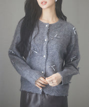 トレンドリボンドロップショルダーニットsdp8028 グレー