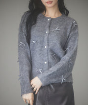 トレンドリボンドロップショルダーニットsdp8028 グレー