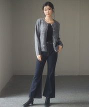 トレンドリボンドロップショルダーニットsdp8028 グレー