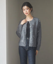 トレンドリボンドロップショルダーニットsdp8028 グレー