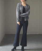 トレンドリボンドロップショルダーニットsdp8028 グレー