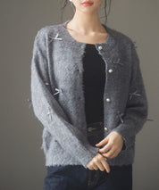 トレンドリボンドロップショルダーニットsdp8028 グレー