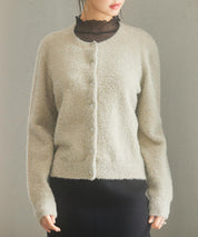 2way毛足長めラメニットカーディガンsdp8031 ベージュ