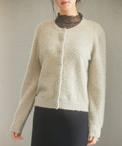 2way毛足長めラメニットカーディガンsdp8031 ベージュ