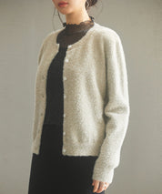 2way毛足長めラメニットカーディガンsdp8031 ベージュ