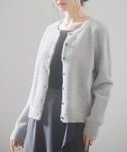 2way毛足長めラメニットカーディガンsdp8031 グレー